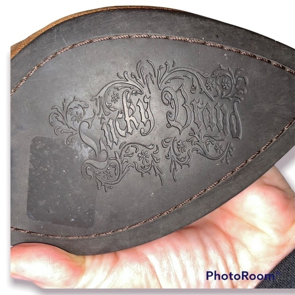 Lucky Brand Leather & Suede Boots - Almond Toe - Size 38 - Picture 7 of 11